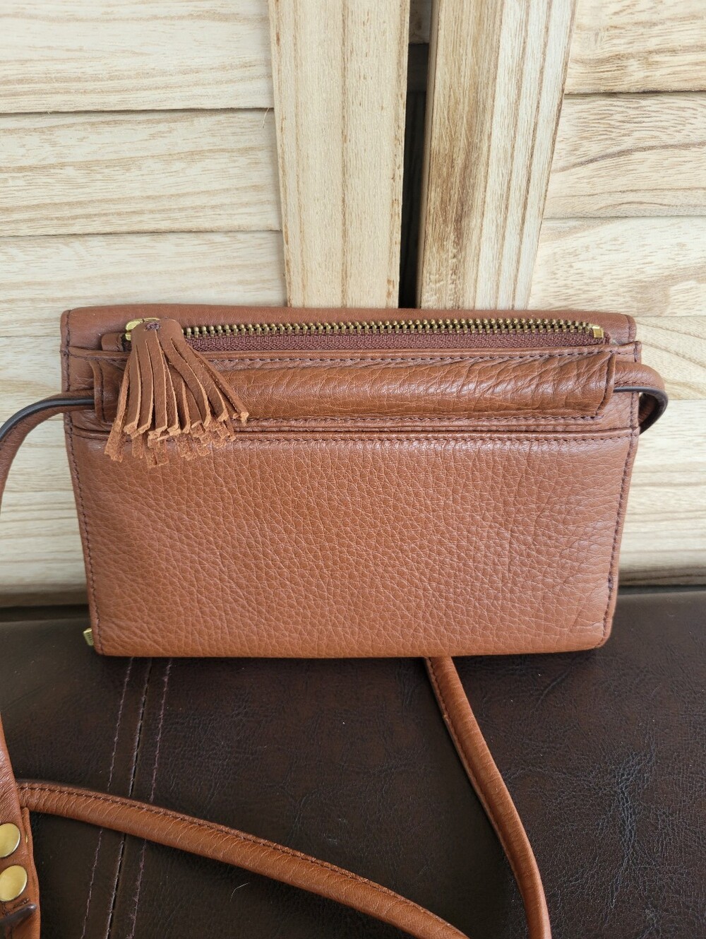 Fossil Sophia Leather Wallet Bag Crossbody Brown Purse Classic - Picture 5 of 8